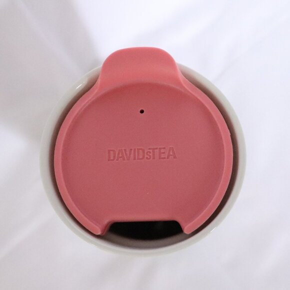 David's Tea Pink‎ Flamingo Holiday Christmas Ceramic BPA Free Travel Mug - Picture 4 of 7